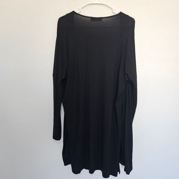 NWOT CJLA | Black Long Line Cardigan Soft Stretch, Womens Large - Picture 4 of 4